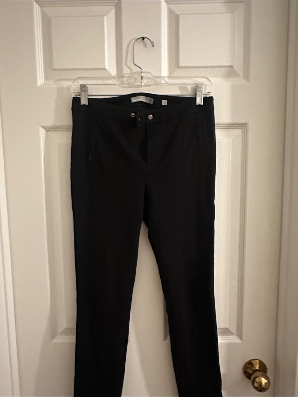Vince Classic Black Straight-Leg Pants